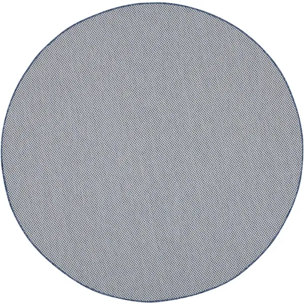 Courtyard COU01 Ivory/Blue 8' x Round Rug