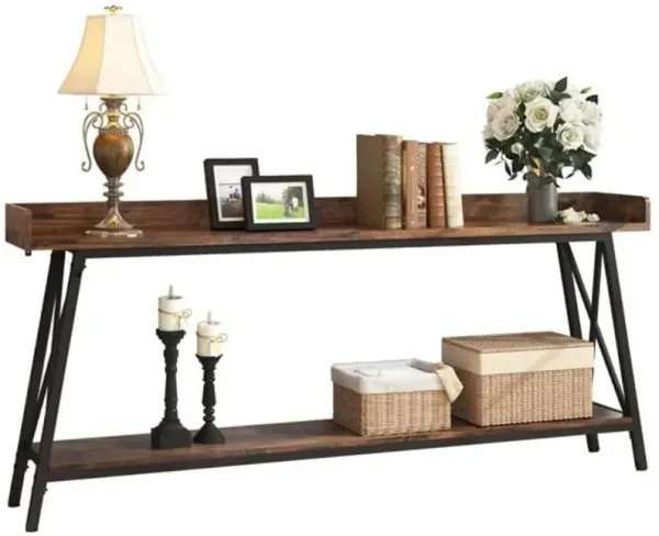 Long Console Table for Behind Couch Slim & Stylish Entryway or Sofa Table with Storage
