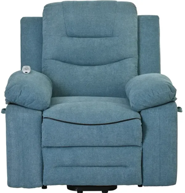 Adjustable Massage Recliner Chair with Heating, Blue