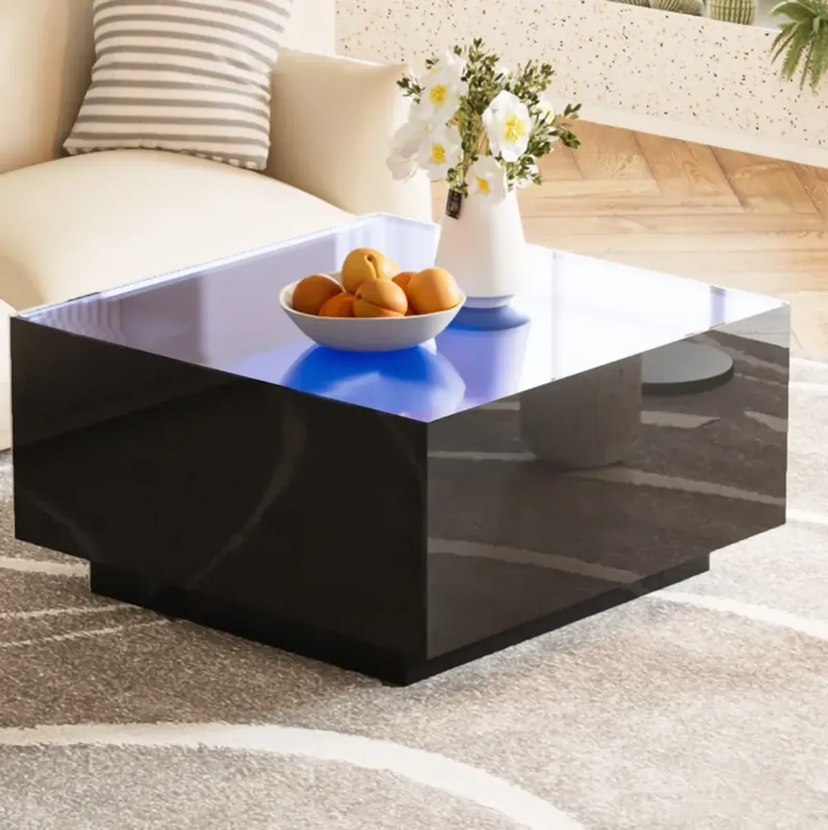 Merax Modern High Gloss Center Table Coffee Table