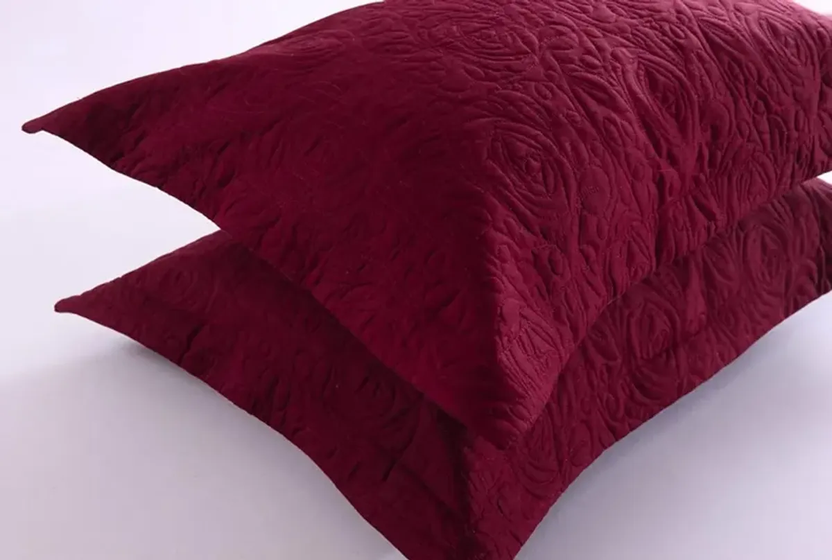 MarCielo 2 Piece Embroidery Pillow Shams