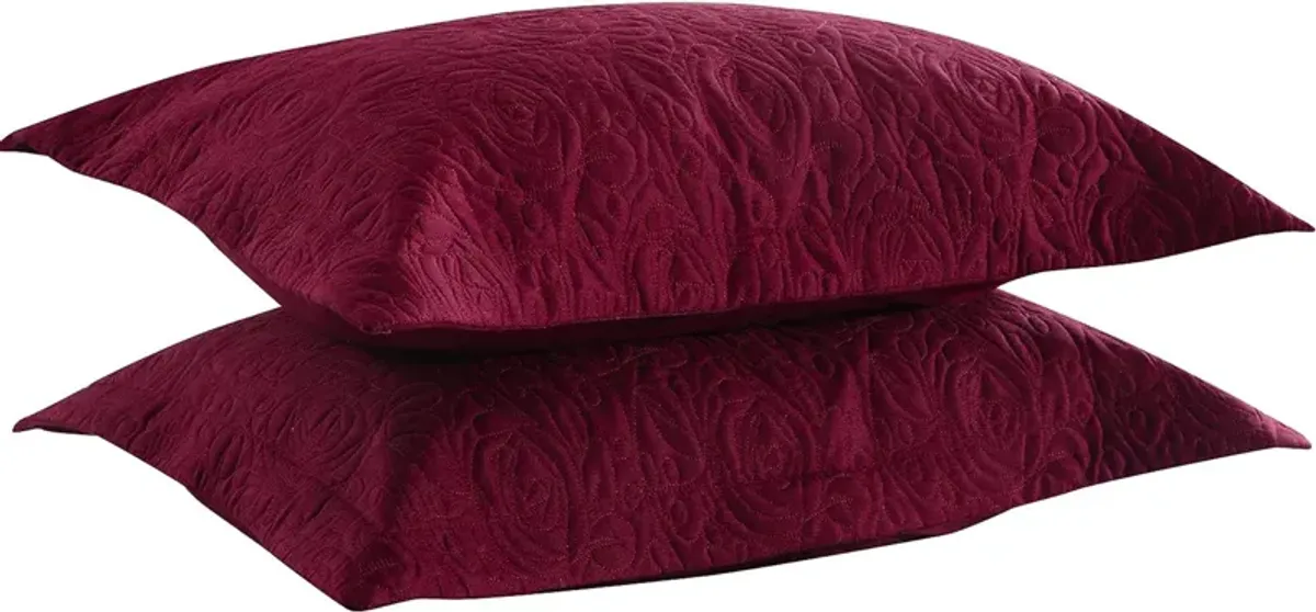 MarCielo 2 Piece Embroidery Pillow Shams