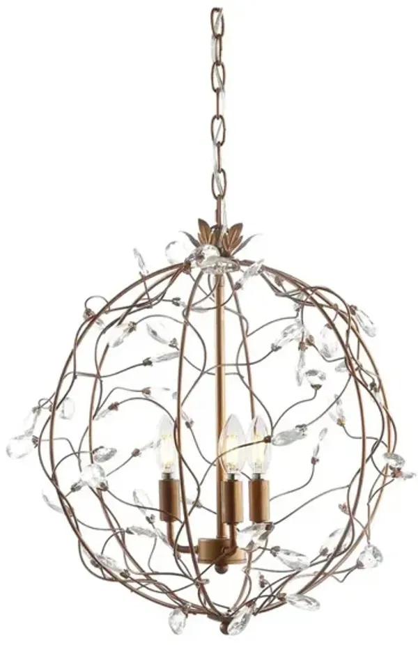 Isabelle Adjustable Metal/Glass LED Pendant