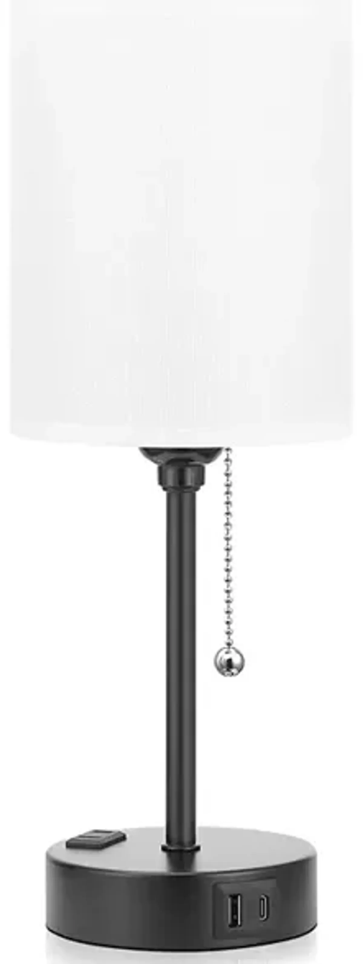 Pull Chain Table Lamps with AC Outlet