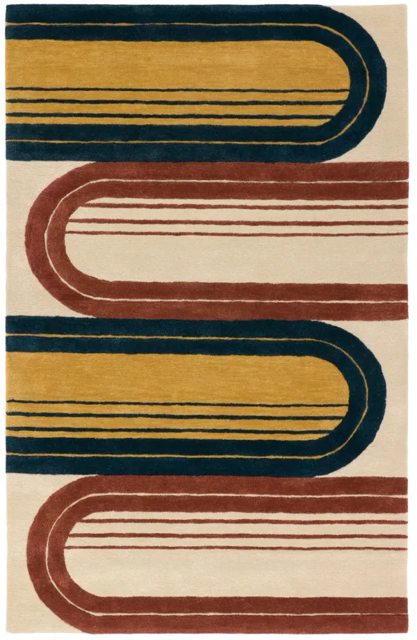 Iconic Hypnotic Blue 6' x 9' Rug