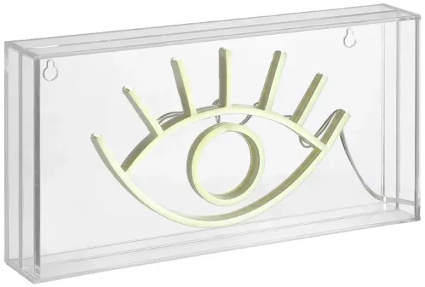 Eye 11.8" Contemporary Glam Acrylic Box USB Operated LED Neon Light