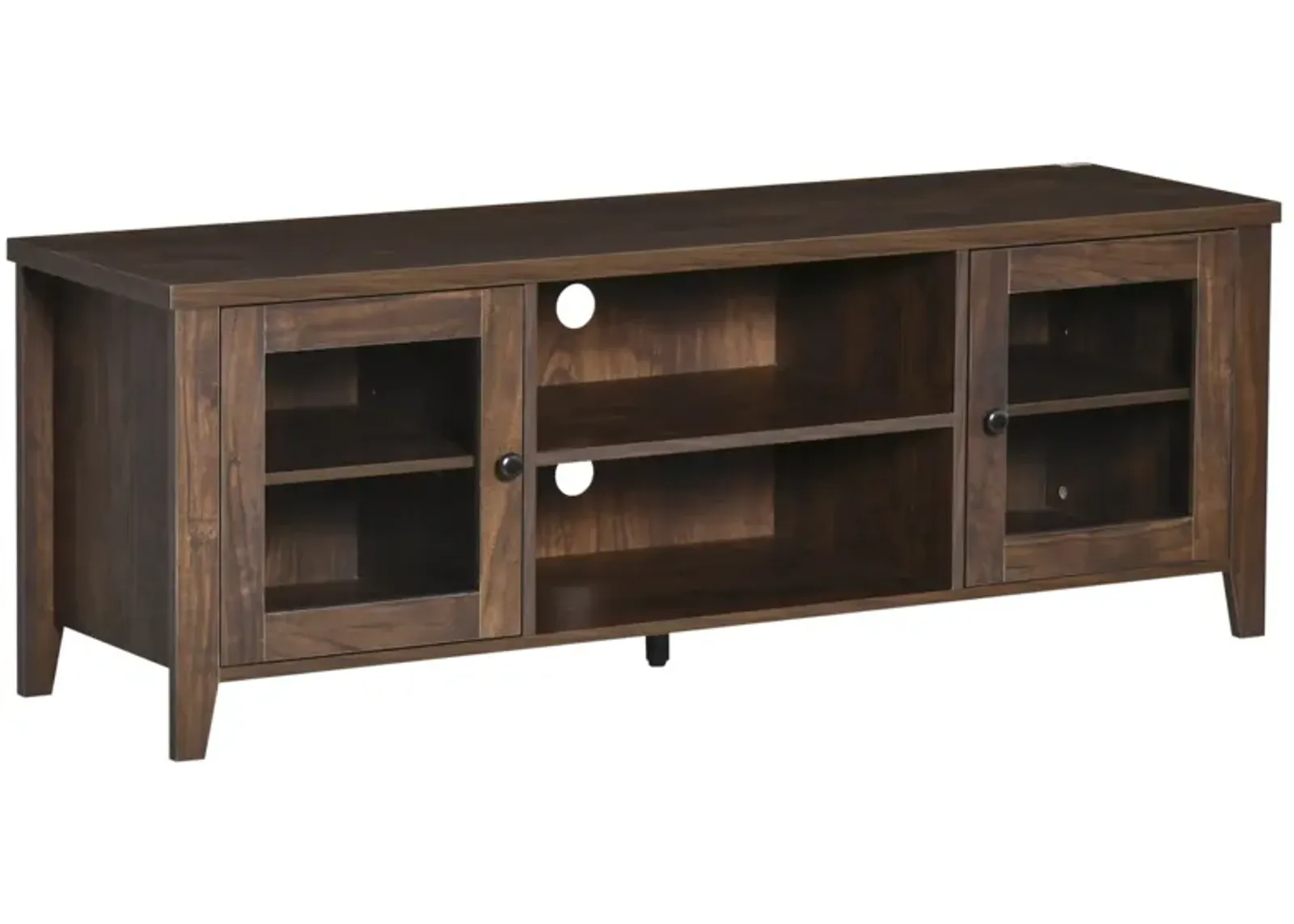 Brown TV Unit: Elegant Stand with Storage for 60" Televisions