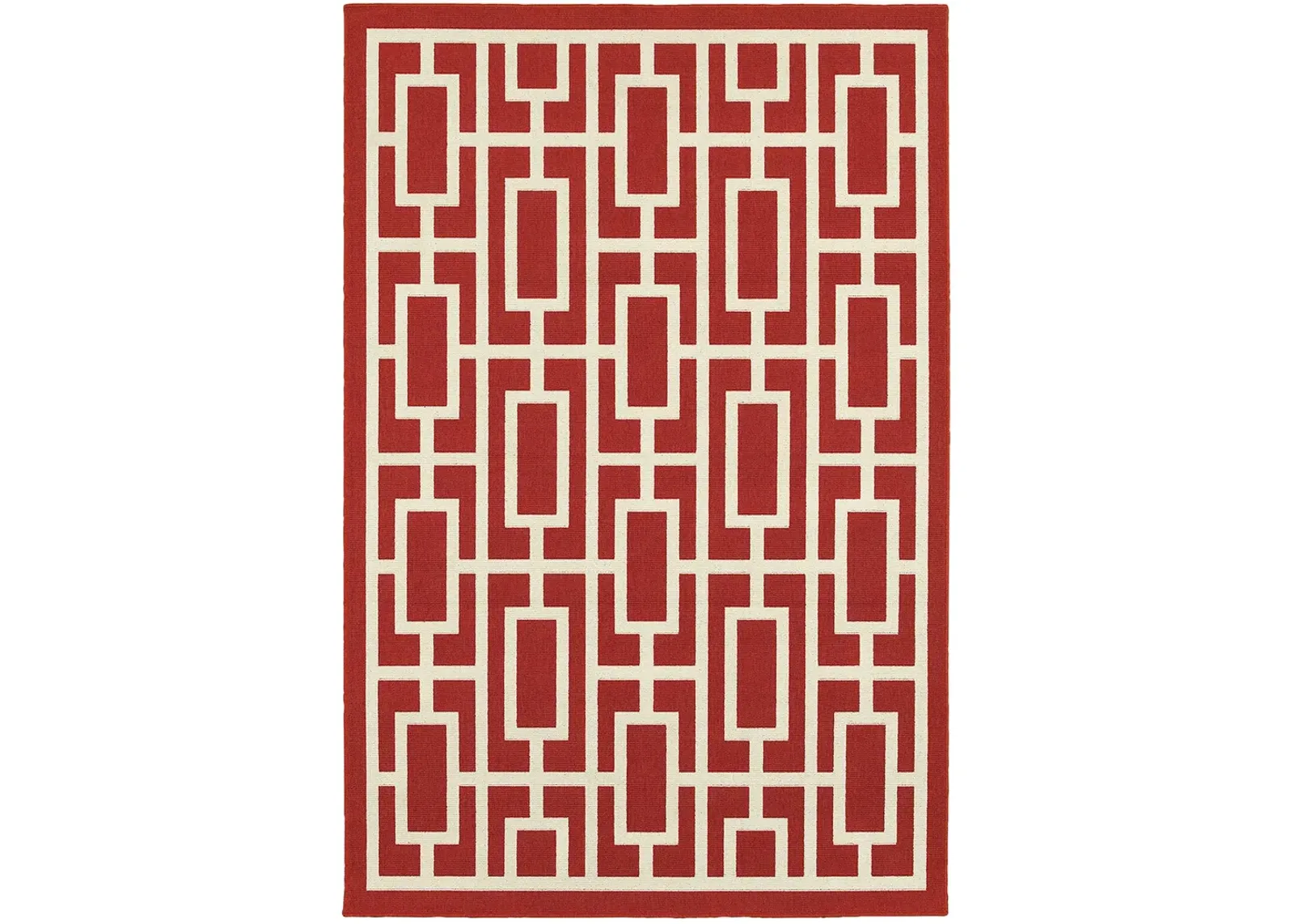 Meridian 6'7" x 9'6" Red Rug