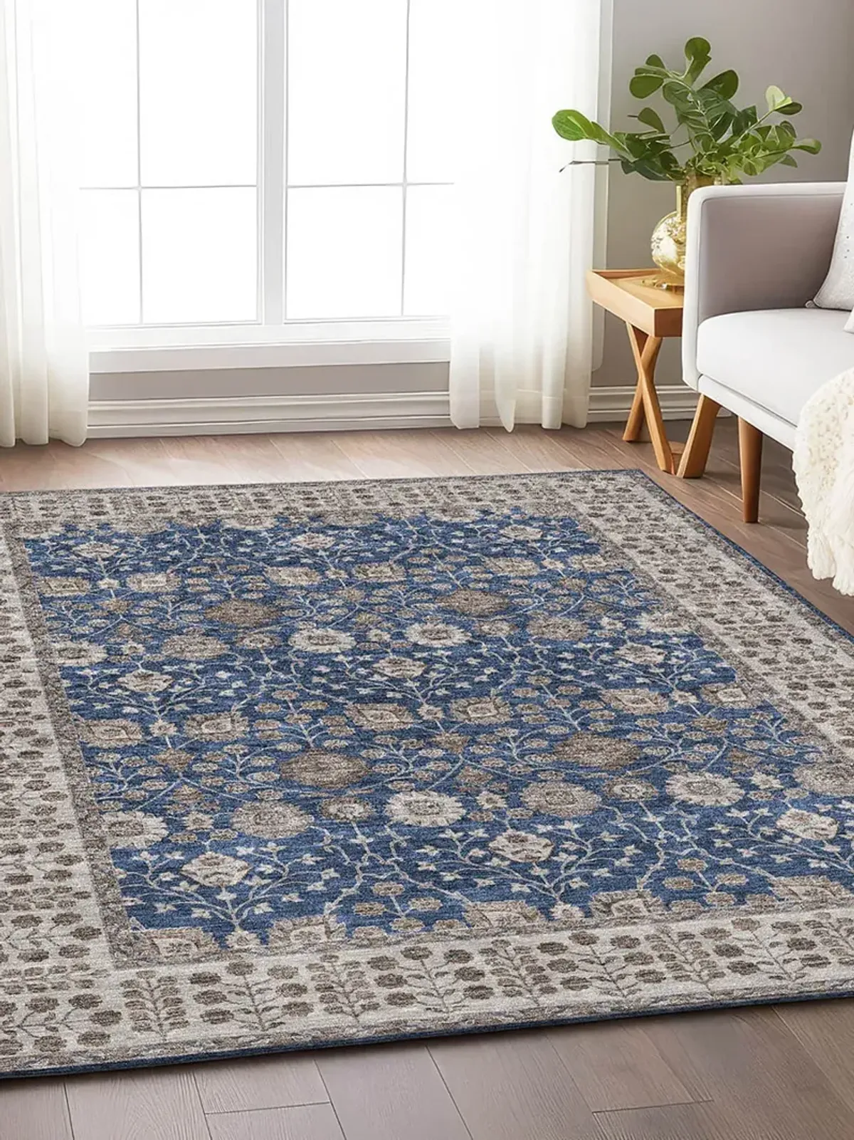 Hatay HY8 Navy 2'3" x 7'6" Rug