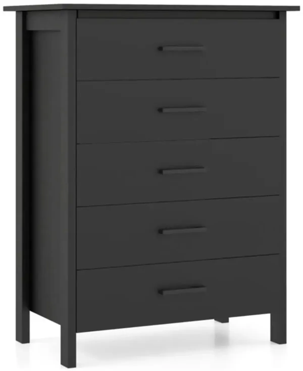 Hivvago Modern 5-Drawer Multipurpose Chest Dresser with Metal Handles
