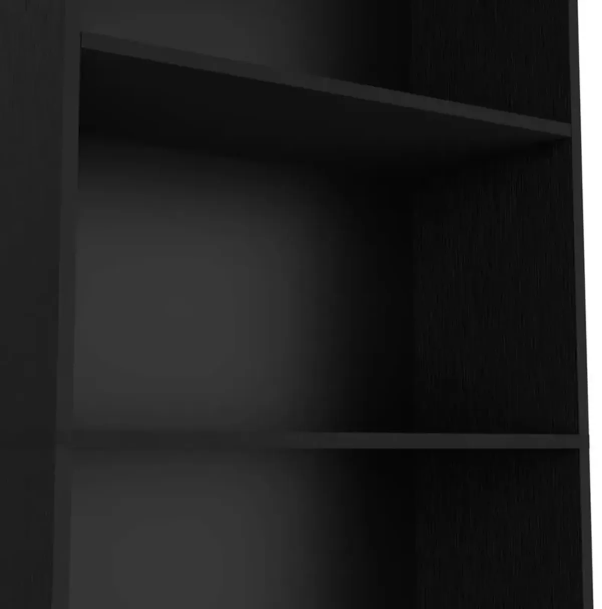 Vinton 4-Tier Bookcase with Modern Storage for Books and Decor, Black