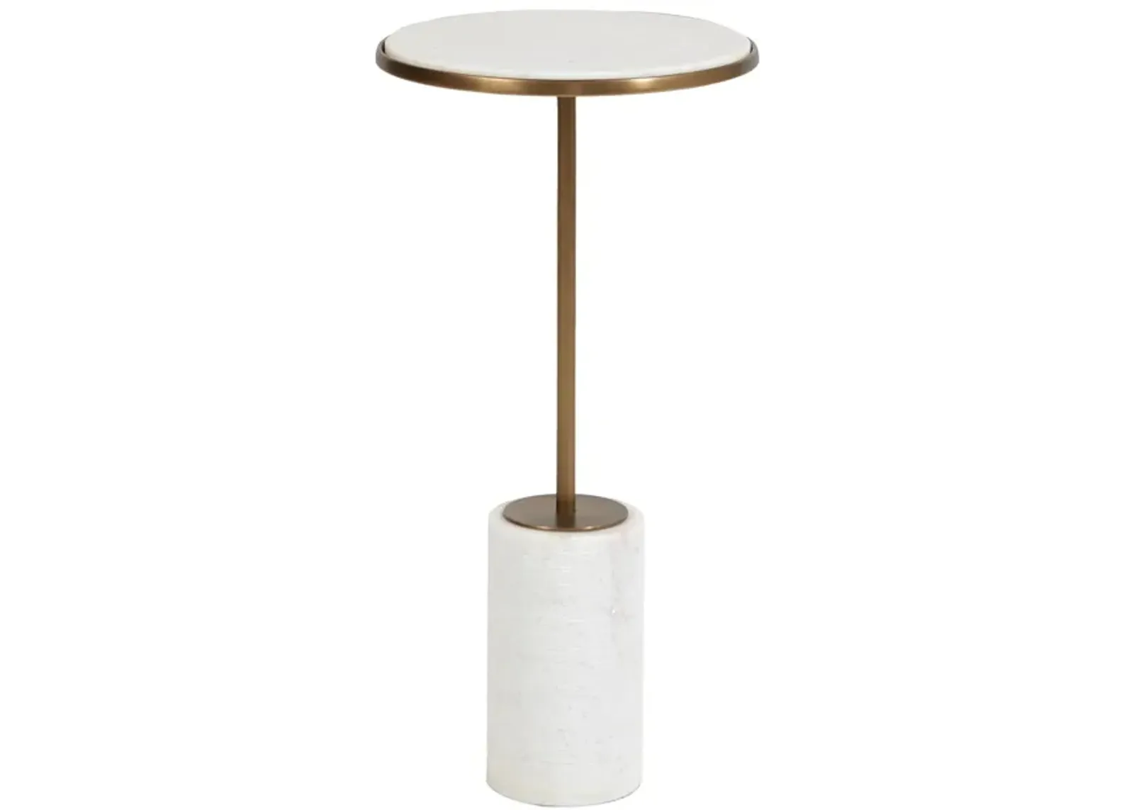 Short Cored Marble Table- Bronze