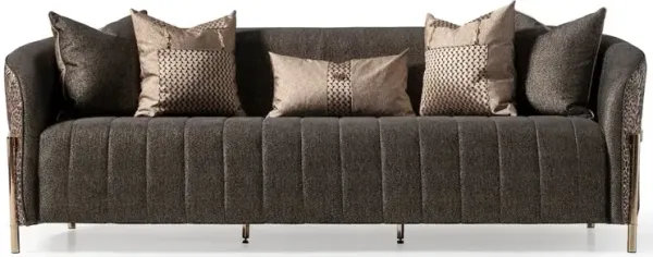 Michael Amini Lisbon Sofa - Onyx/Gold