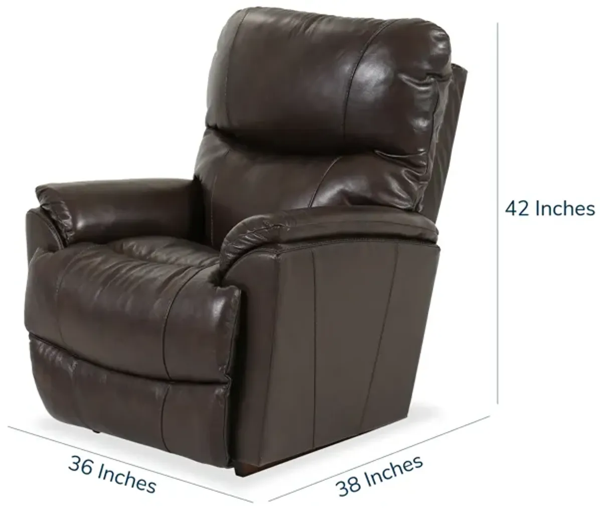 Trouper Walnut Leather Rocking Recliner