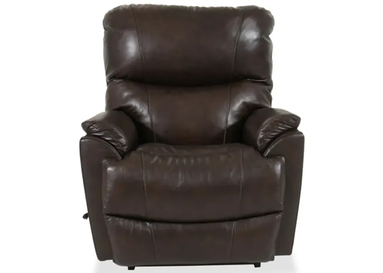 Trouper Walnut Leather Rocking Recliner