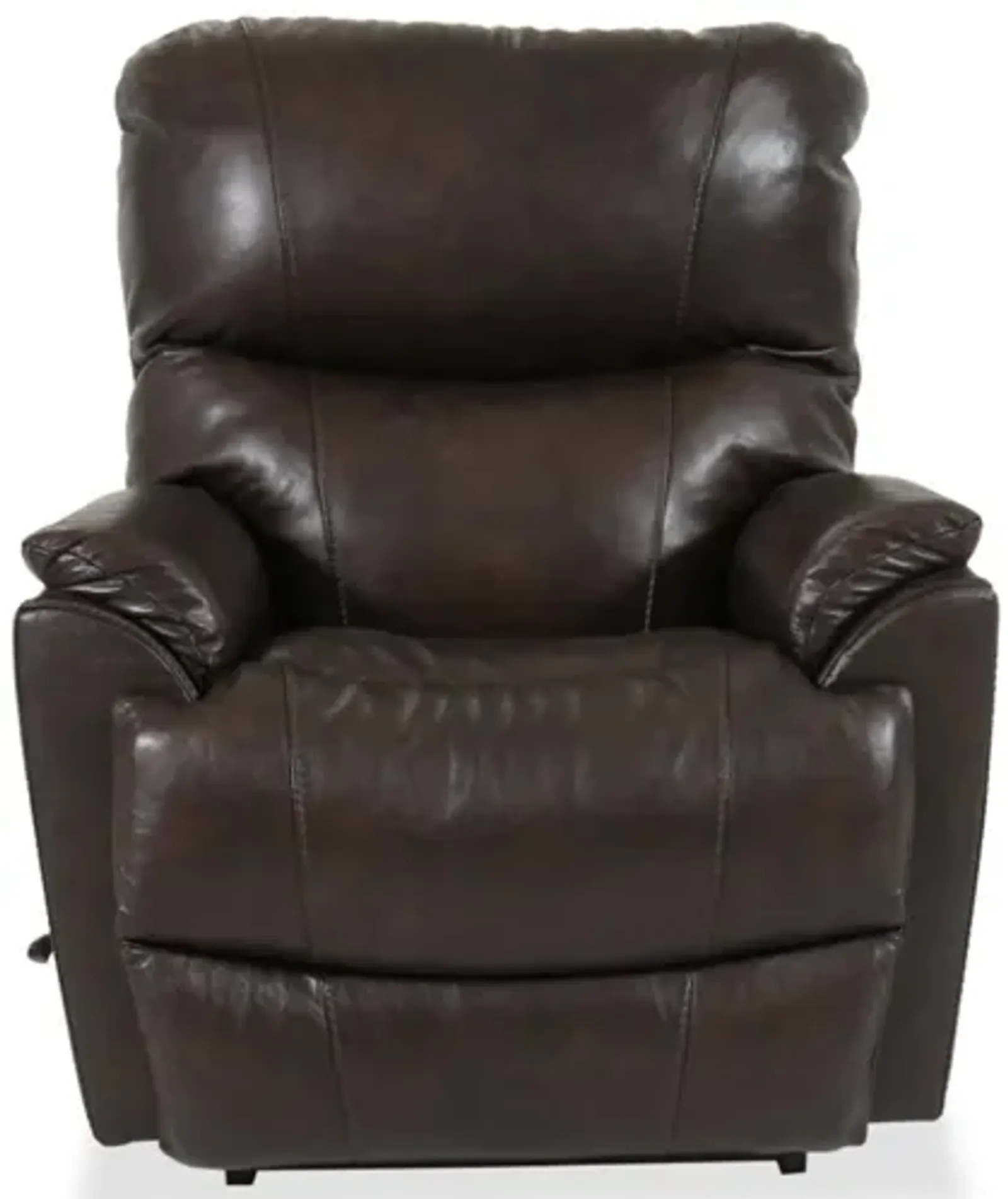 Trouper Walnut Leather Rocking Recliner