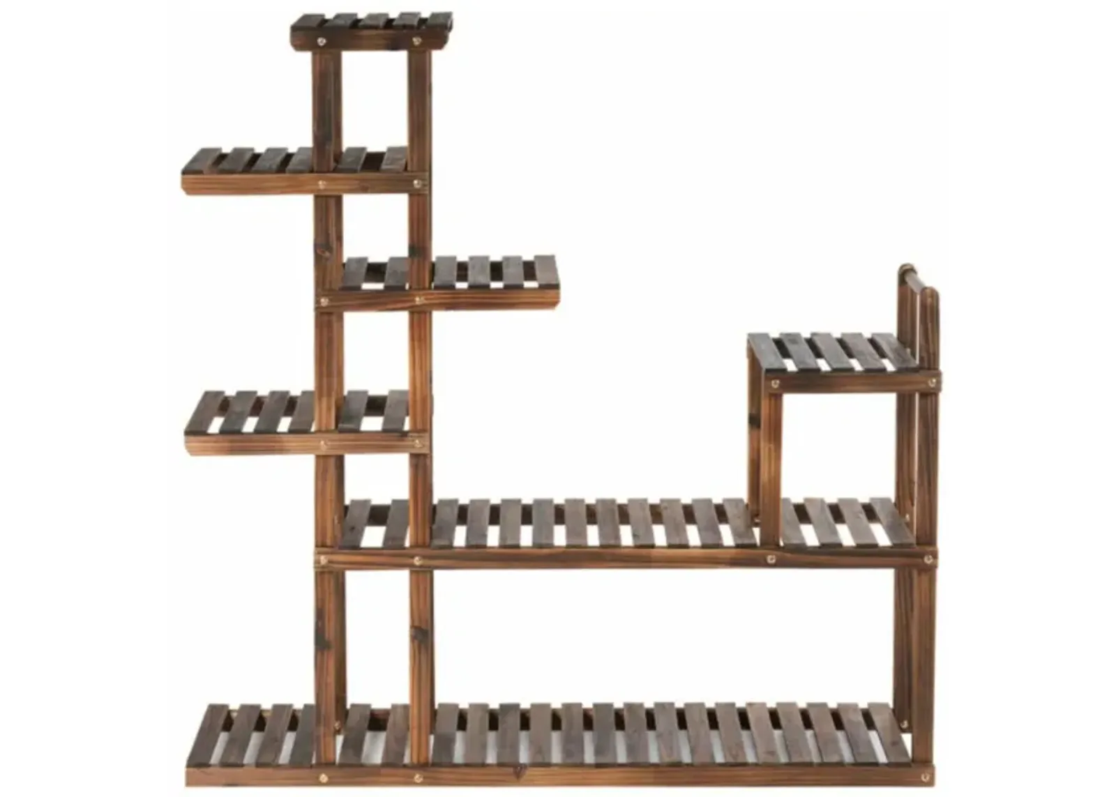 Hivvago 7-Tier Flower Wood Stand Plant Display Rack Storage Shelf