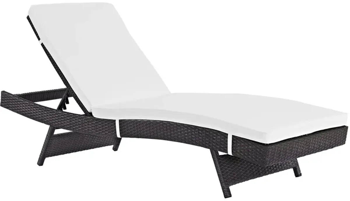 White Convene Outdoor Patio Chaise