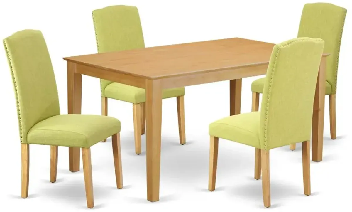 Dining Room Set Oak, CAEN5-OAK-07