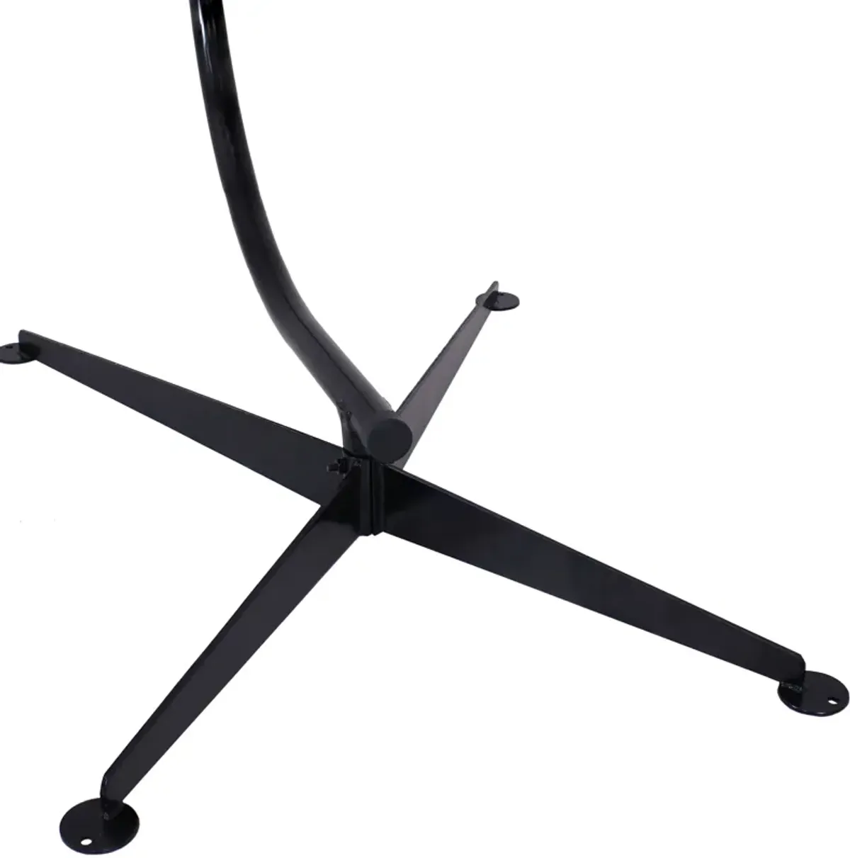 Sunnydaze Powder-Coated Steel Hammock Chair C-Stand - Black - 84 in