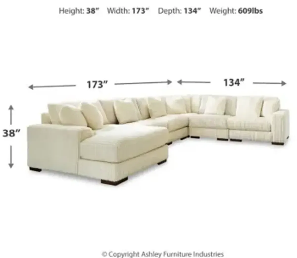 Lindyn 6-Piece Sectional with Chaise