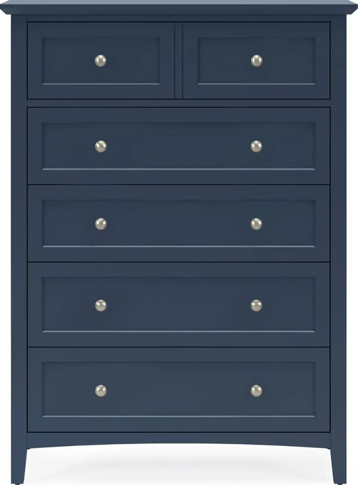 Grace Five Drawer Chest in Blueberry