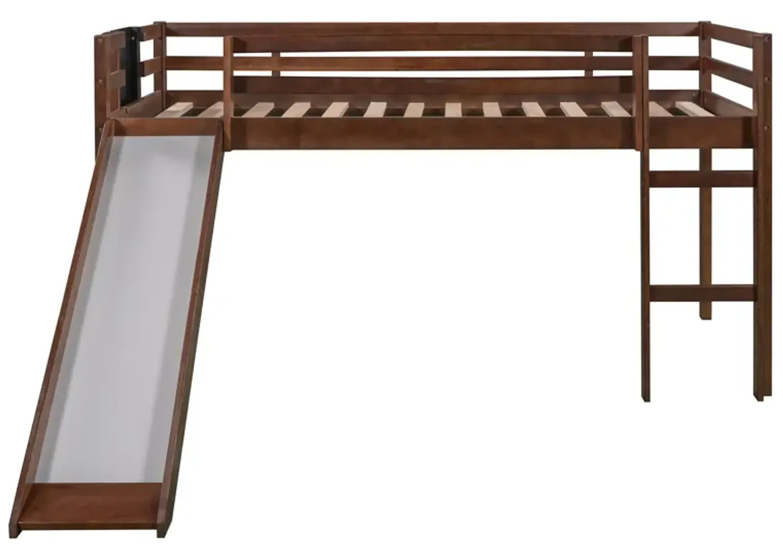 Merax Loft Bed Wood Bed with Slide