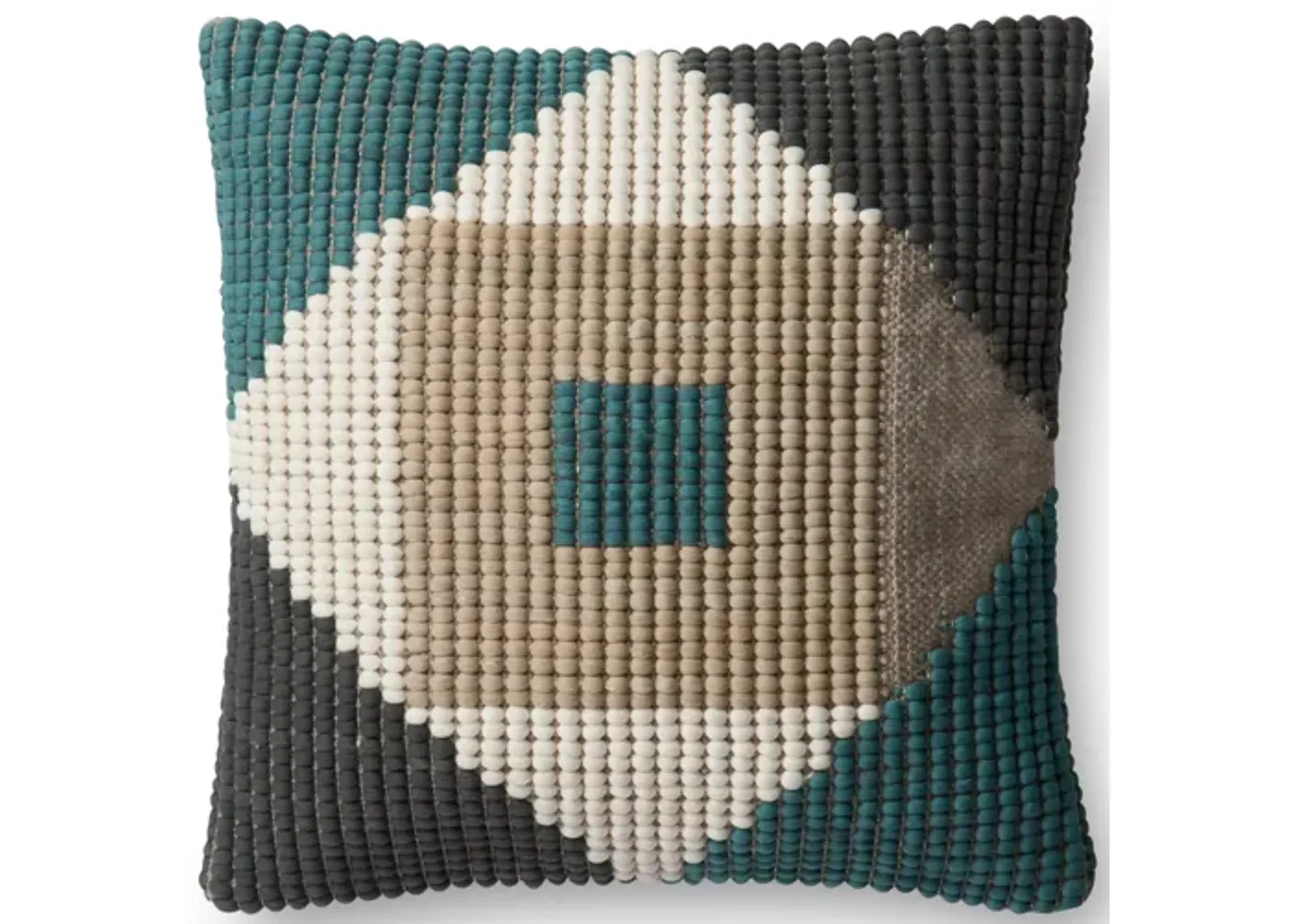 P0505 Teal/Multi 18"x18" Poly Pillow