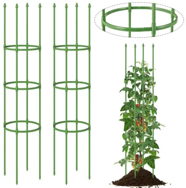 Hivvago 2-Pack Garden Trellis Tomato Cage with Adjustable Height