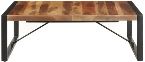 vidaXL Coffee Table 47.2"x47.2"x15.7" Solid Wood with Sheesham Finish