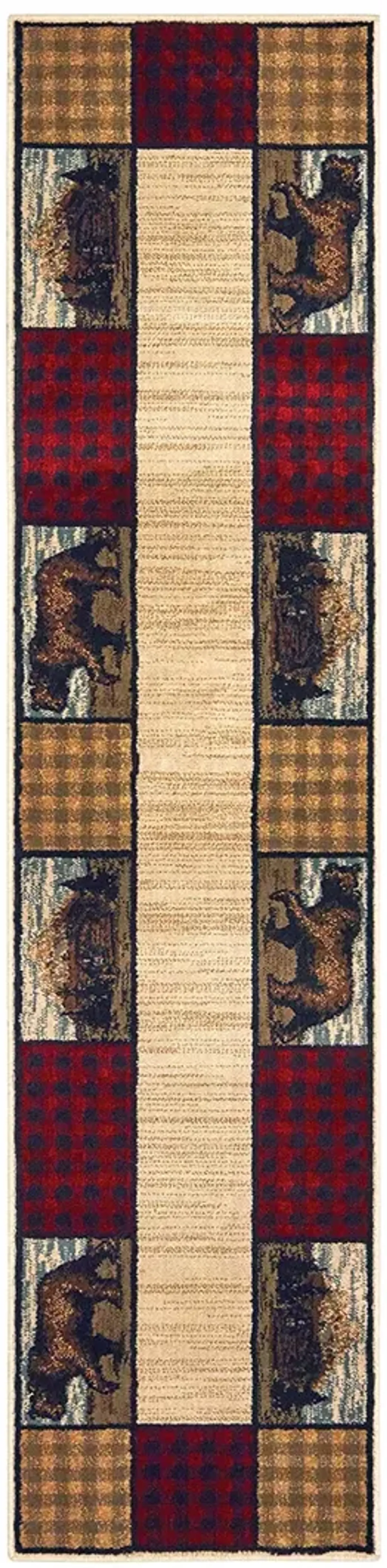 Woodlands 1'10" x 7'6" Ivory Rug