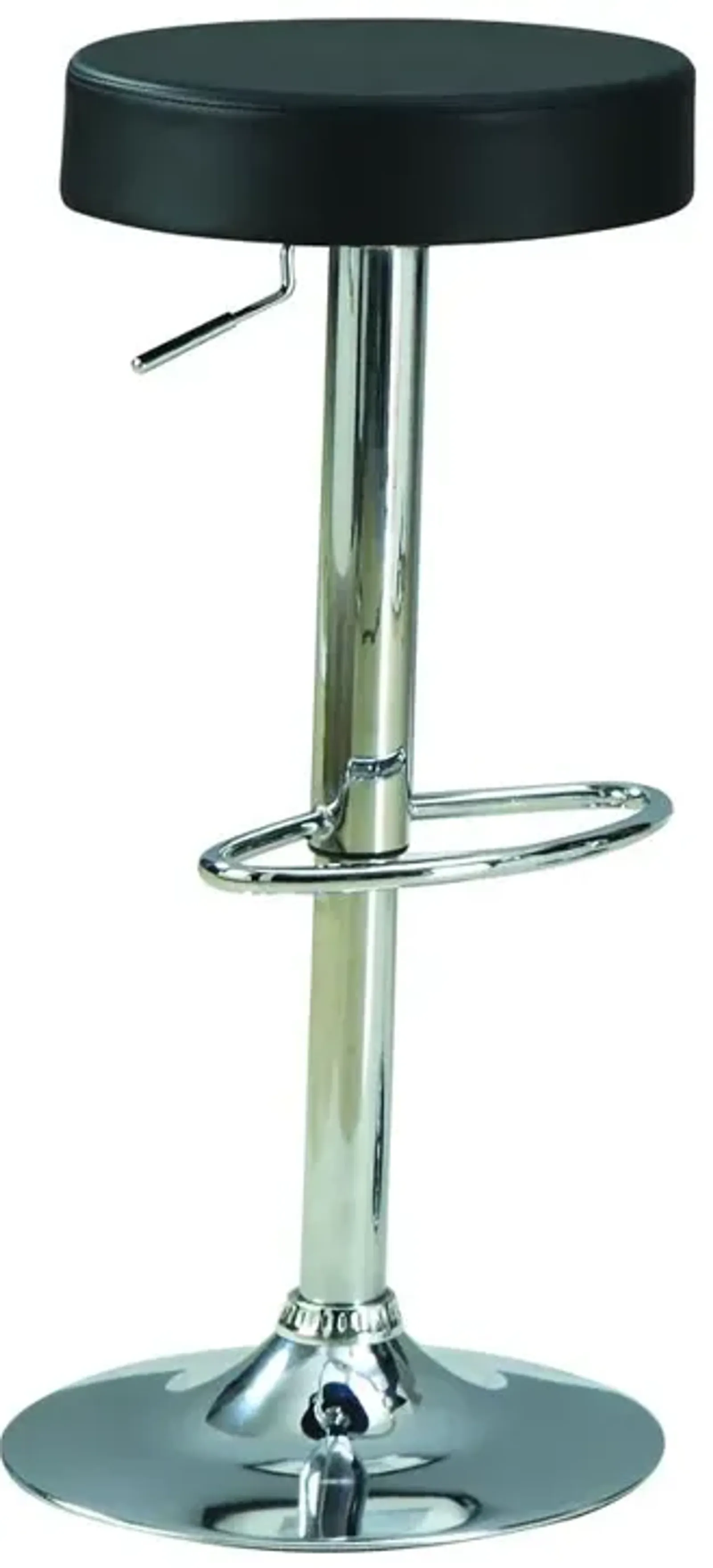 Ramses 29" Adjustable Bar Stool Chrome and Black