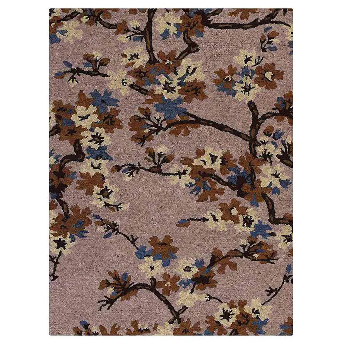 RUGSOTIC CARPETS HAND TUFTED WOOL ECO-FRIENDLY AREA RUGS  - 8'x11', Rectangle Shape, Beige, Floral Modern Design, High Pile Thick Handmade Anti Skid Area Rugs for Living Room, Bed Room (K00671)