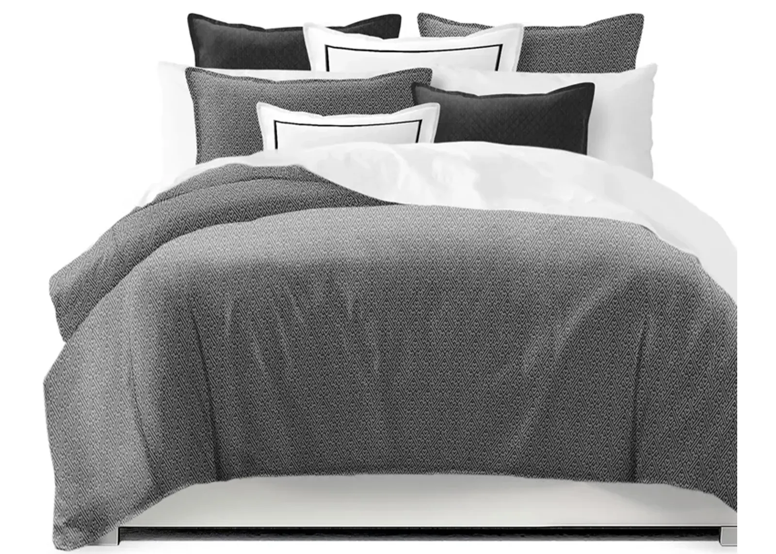 6ix Tailors Fine Linens Halifax Granite Duvet Cover Set