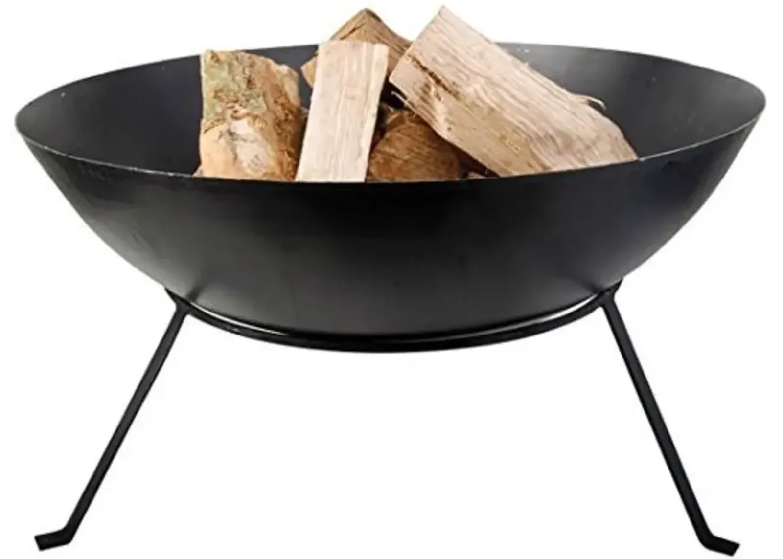 Hivvago Black Cast Iron 23-inch Outdoor Fire Pit Bowl with Stand