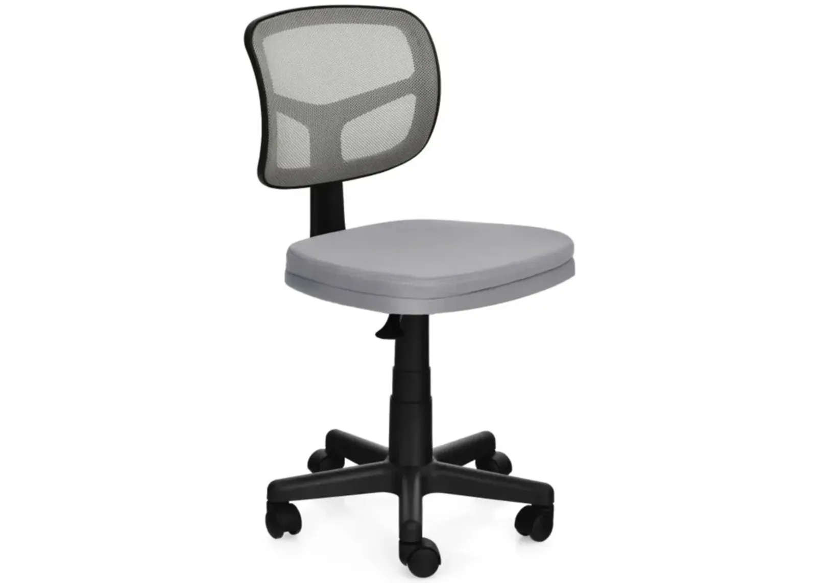 Hivvago Armless Computer Chair with Height Adjustment and Breathable Mesh for Home Office