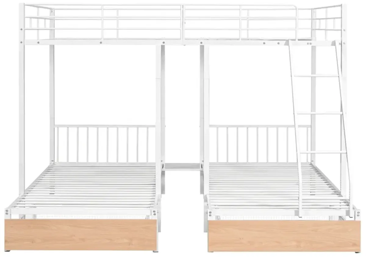 Merax Full Over Twin & Twin Bunk Bed