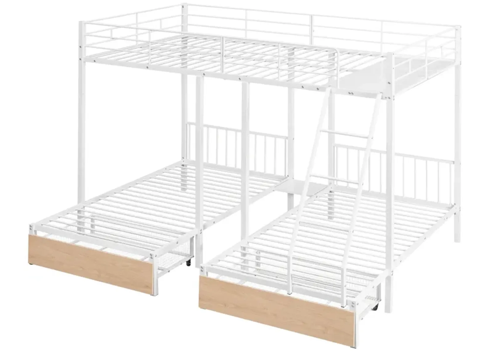 Merax Full Over Twin & Twin Bunk Bed