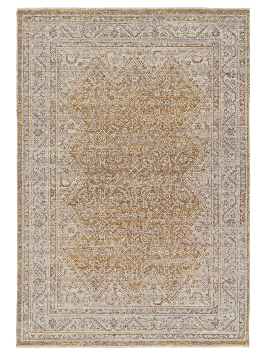 Leila Harriet Yellow/Gold 4' x 5'2" Rug