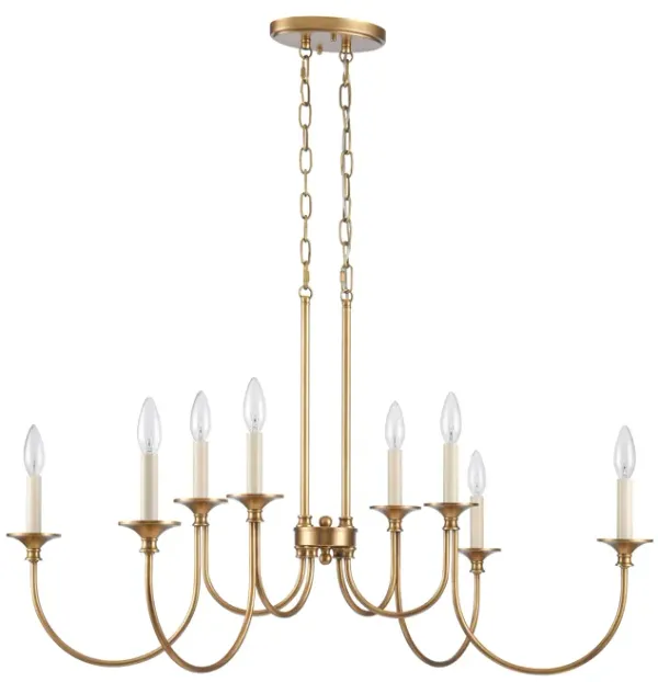 Cecil 34'' Wide 8-Light Linear Chandelier