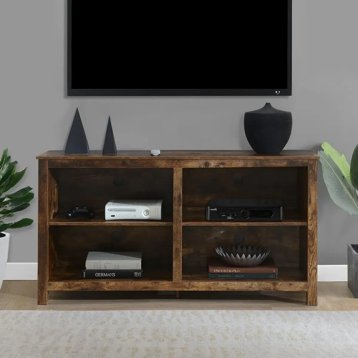 Convenience Concepts Montana Highboy TV Stand with Shelves for TVs up to 65 Inches