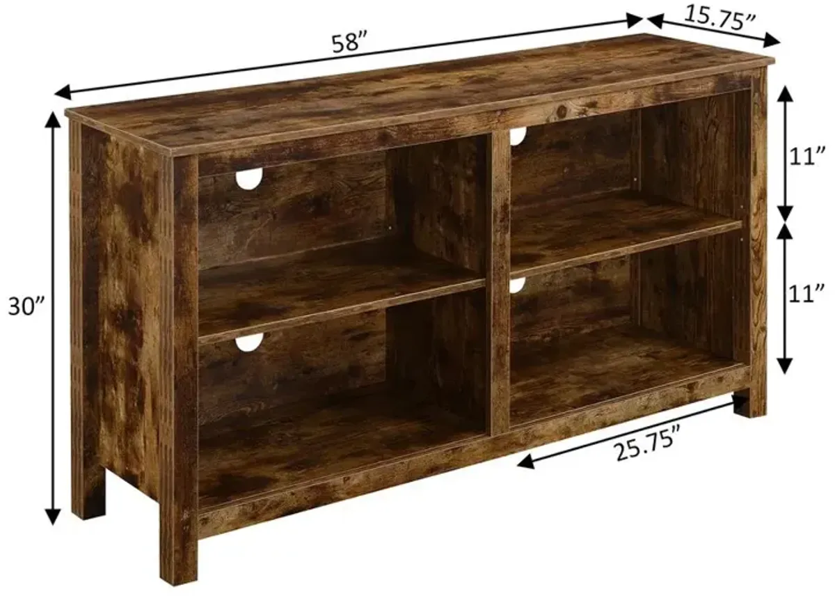 Convenience Concepts Montana Highboy TV Stand with Shelves for TVs up to 65 Inches