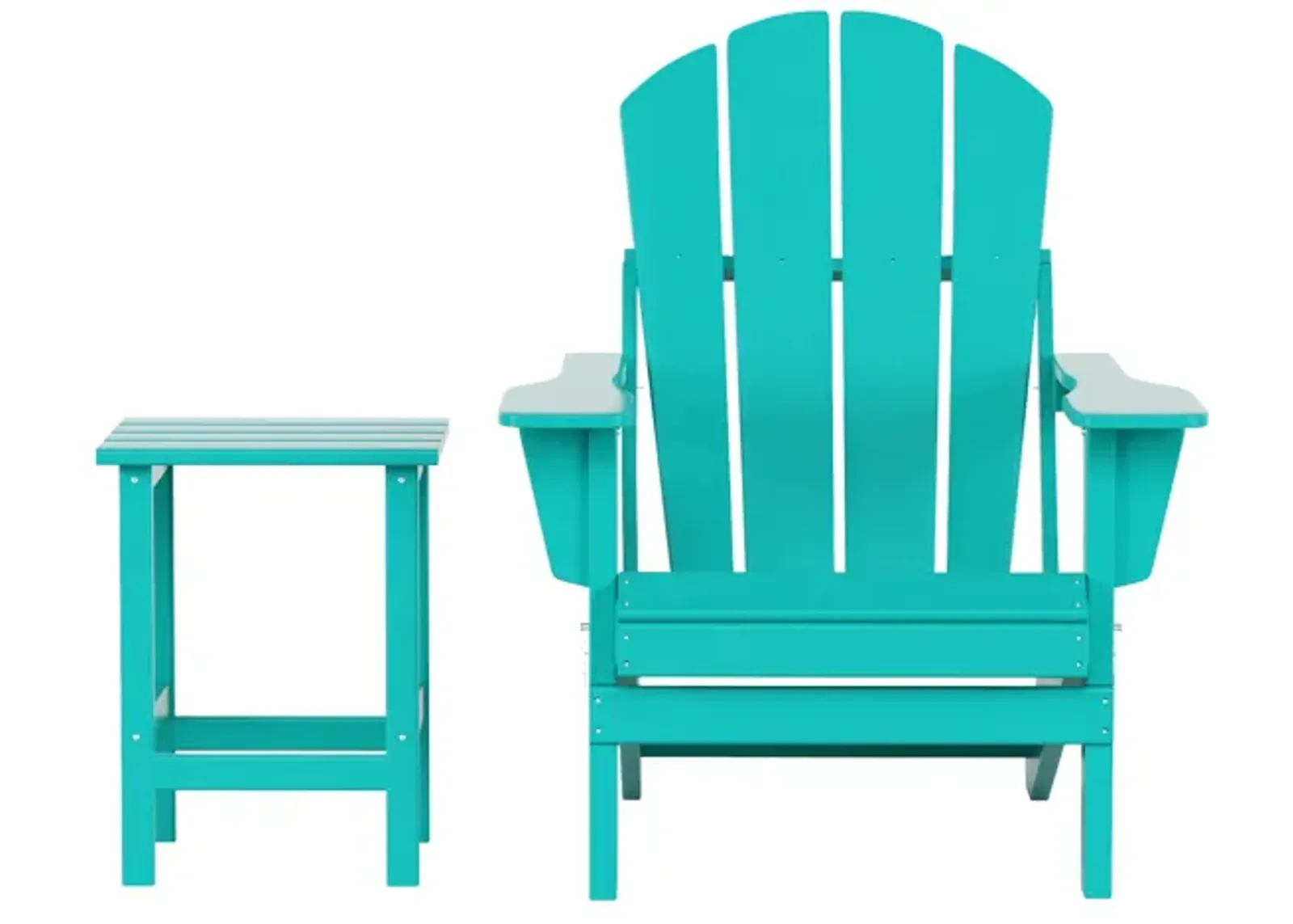 WestinTrends Outdoor Patio Adirondack Chair with Side Table