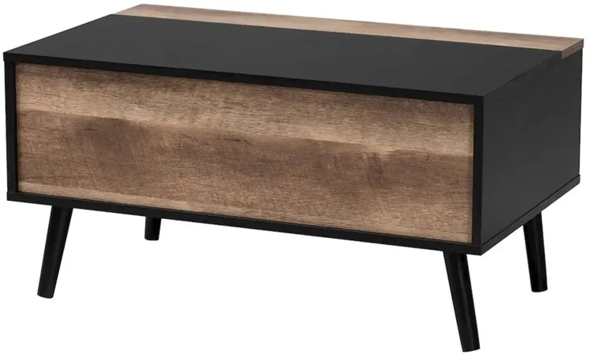 Jensen Modern and Contemporary Coffee Table with Storage Compartment