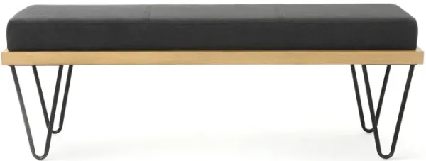 Streamdale Mid-Century Modern Storage Bench with Hairpin Legs