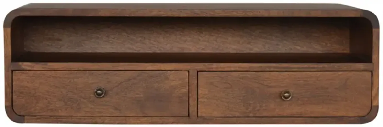 Artisan Furniture Wall Mounted 2 Drawer  Solid Wood Console Table