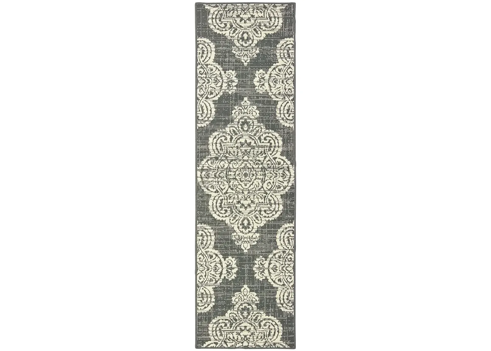 Marina 2'3" x 7'6" Grey Rug