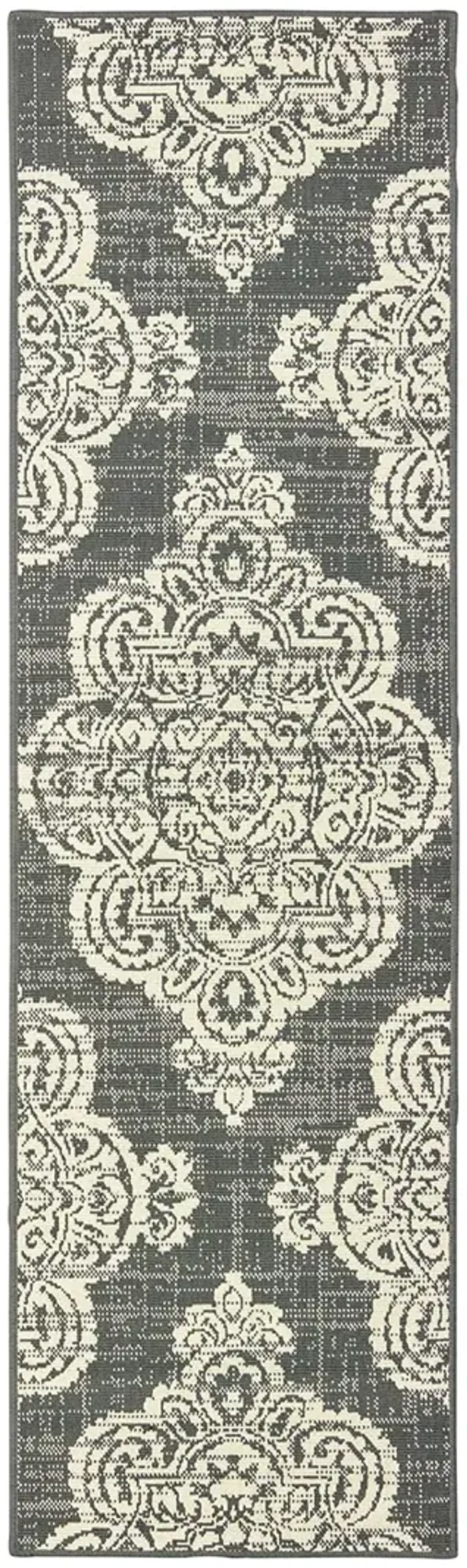 Marina 2'3" x 7'6" Grey Rug