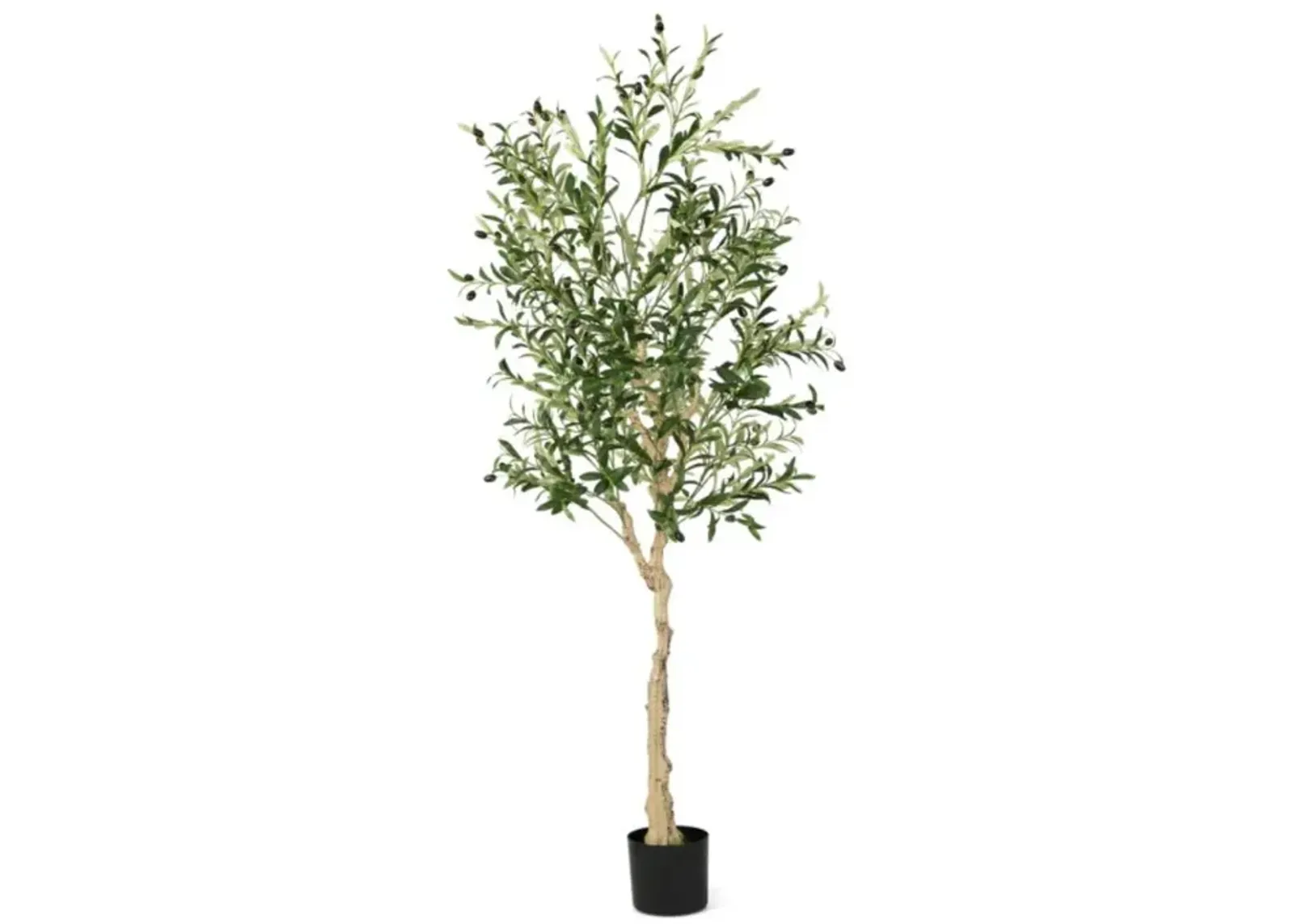 Hivvago 6-Foot Artificial Olive Tree with Cement Pot