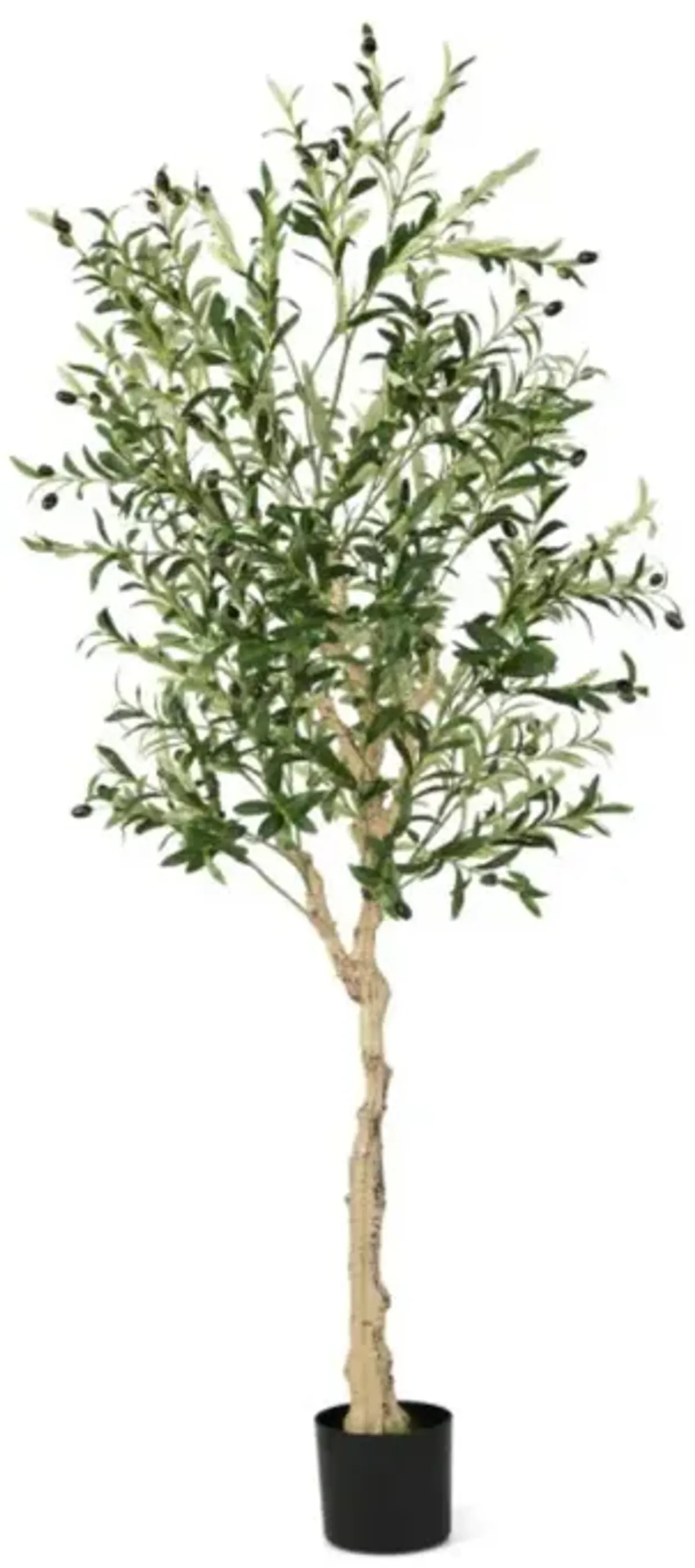 Hivvago 6-Foot Artificial Olive Tree with Cement Pot